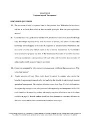 Preview of Solutions Manual for  Managing Engineering and Technology, 7th edition By Lucy C. Morse, Daniel L. Babcock, William L. Schell