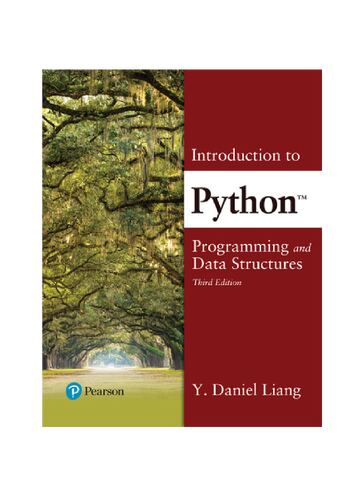 Preview page 1 of Introduction to Python Programming and Data Structures, 3rd edition By Y Daniel Liang (Solutions Manual )