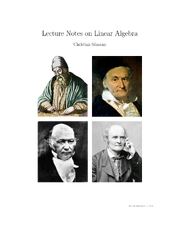 Preview of Study Guide > Lecture Notes on Linear Algebra Christian S¨amann