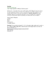 Preview page 1 of Engineering & Technology Computer Science CS 6515: Topic: Graph algorithms (All edges in shortest paths)