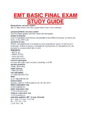 Preview of EMT BASIC FINAL EXAM STUDY GUIDE NEW UPDATED SOLUTION  COMPLETE FOR EXAM PREPARATION AND STUDY.