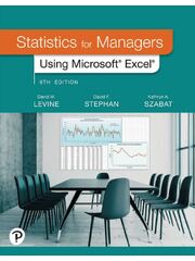Preview of Statistics for Managers Using Microsoft Excel, 9th Edition By David Levine, David Stephan, Kathryn Szabat | eBook [PDF]