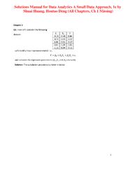 Preview of Data Analytics A Small Data Approach, 1e by Shuai Huang, Houtao Deng (Solutions Manual)