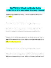 Preview of SAPPC Certification Study Guide Questions and Answers Already Passed