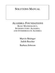 Preview page 1 of Algebra Foundations Basic Math, Introductory and Intermediate Algebra 1st Edition By Marvin Bittinger, Judith  Beecher (