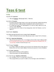 Preview of Teas 6 test,Reading,Maths Section, Science Section, English Section, All Complete, A+ Guide