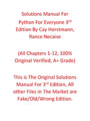 Preview of Solutions Manual For Python For Everyone 3rd Edition By Cay Horstmann, Rance Necaise