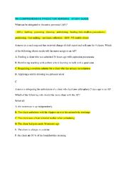 Preview of RN COMPREHENSIVE PREDICTOR NURSING STUDY GUIDE Questions and Answers with Explanations (STUDY MODE) Questions and Answers (latest Update), 100% Correct, Download to Score A