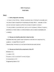 Preview of NR511 Final Exam Study Guide Version 3 (2021 solutions) LATEST VERIFIED GUIDE FOR EXAM PREPARATION, Graded A