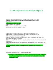 Preview of ATI Comprehensive Predictor Study Guide | Questions &amp; Answers |