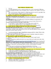 Preview of NURSING MISC MAIN VERSION PRIORITY ONE Exit Exam,100% CORRECT