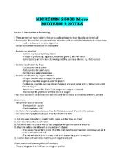 Preview of MICROIMM 2500B Micro MIDTERM 2 NOTES
