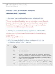 Preview of Jackson Weber (Complex) Documentation Assessment | Vsim  For Nursing Pediatric Case 2
