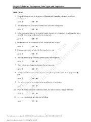 Preview of Chapter 2: Software Development, Data Types, and Expressions
