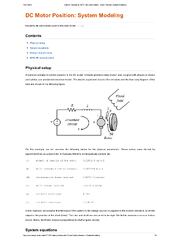 Preview page 1 of Control Tutorials for MATLAB and Simulink - Motor Position_ System Modeling (VERIFIEDBY EXPERTS)