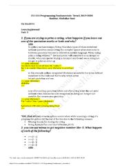 Preview of CS 1101 Programming Fundamentals Final Exam
