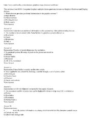 Preview of 1000+ Computer Graphics multiple choice questions ( WITH 100% CORRECT ANSWERS AND EXPLANATIONS) focuses on Graphics Hardware and Display devices. University of Notre DameCOMPUTER 126Sanfoundry-MCQ ( BEST STUDY GUIDE, DOWNLOAD TO SCORE A+ )  NEW