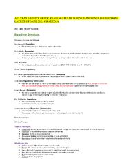 Preview of ATI TEAS 6 STUDY GUIDE READING, MATH SCIENCE AND ENGLISH SECTIONS LATEST UPDATE 2021 GRADED A
