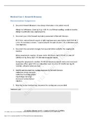 Preview of Kenneth Bronson Documentation Assignments, attempt score 100% Medical Case 1:  Week 8 Final