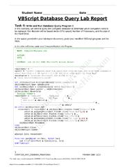 Preview of COMP 230 Week 7 iLab VBScript Modular Lab Report