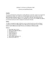 Preview of Lab Report - Interference and Diffraction of Light