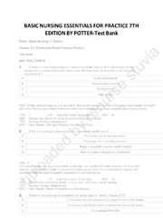 Preview of BASIC NURSING ESSENTIALS FOR PRACTICE 7TH EDITION BY POTTER-Test Bank.