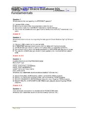 Preview of Exam Name Oracle Database SQL Fundamentals