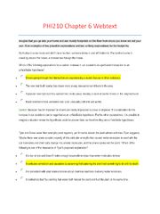 Preview of PHI210 Chapter 6 Webtext. Question, Answers and Explanations.