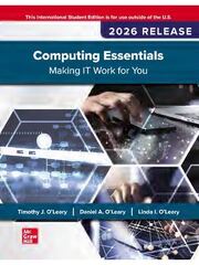 Preview of Computing Essentials Making IT Work for You ISE 2026 Release By Timothy O'Leary, Linda O'Leary, Daniel O'Leary | eBook  PDF