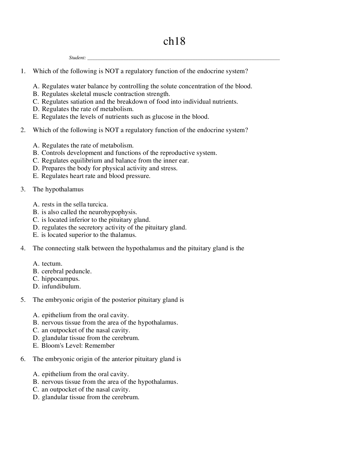 Preview image of StraighterlineBIO 105ch18 2021 document