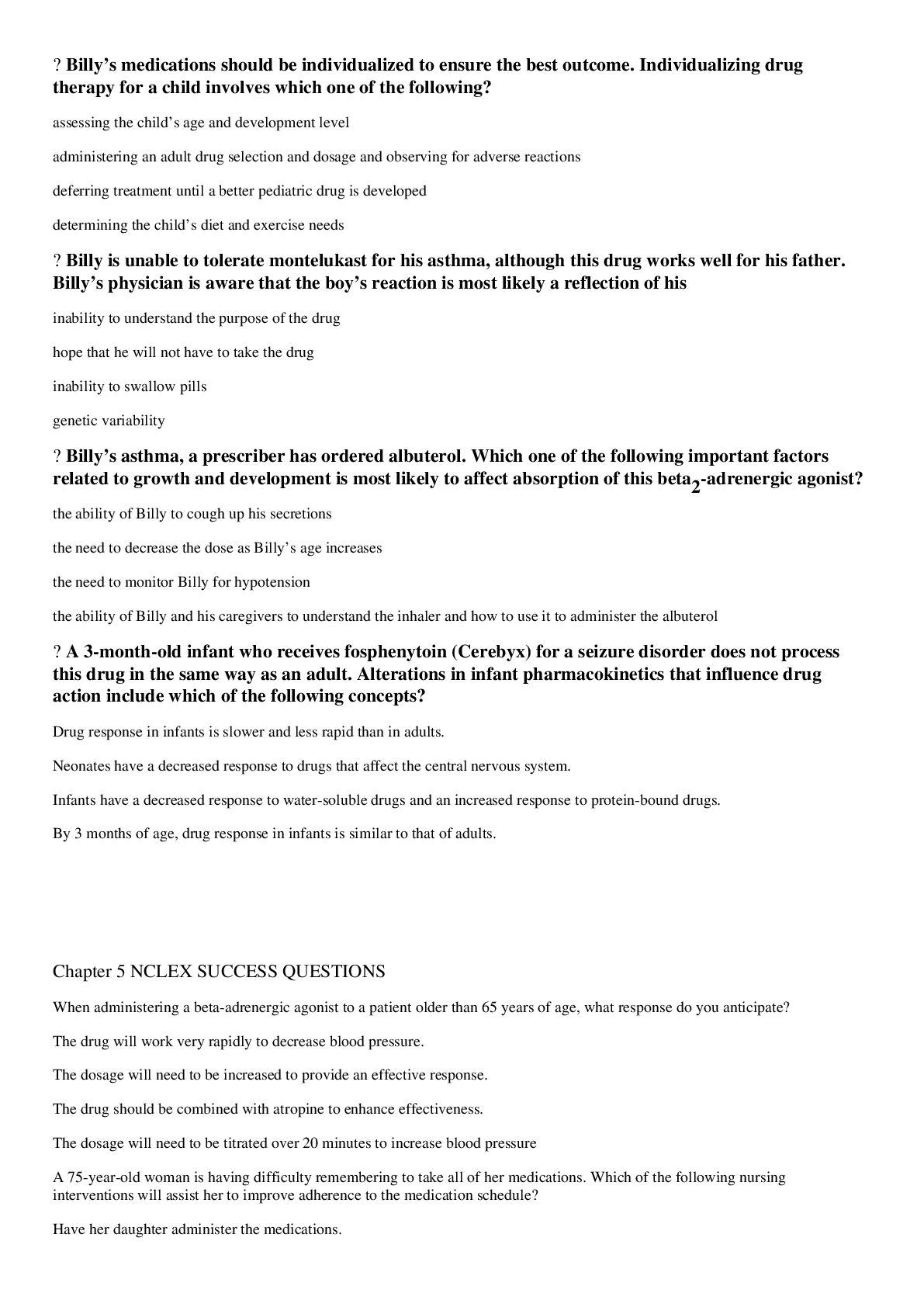 Preview image of NURS 3302 ch 4&amp;5 nclex 2020,100% CORRECT document