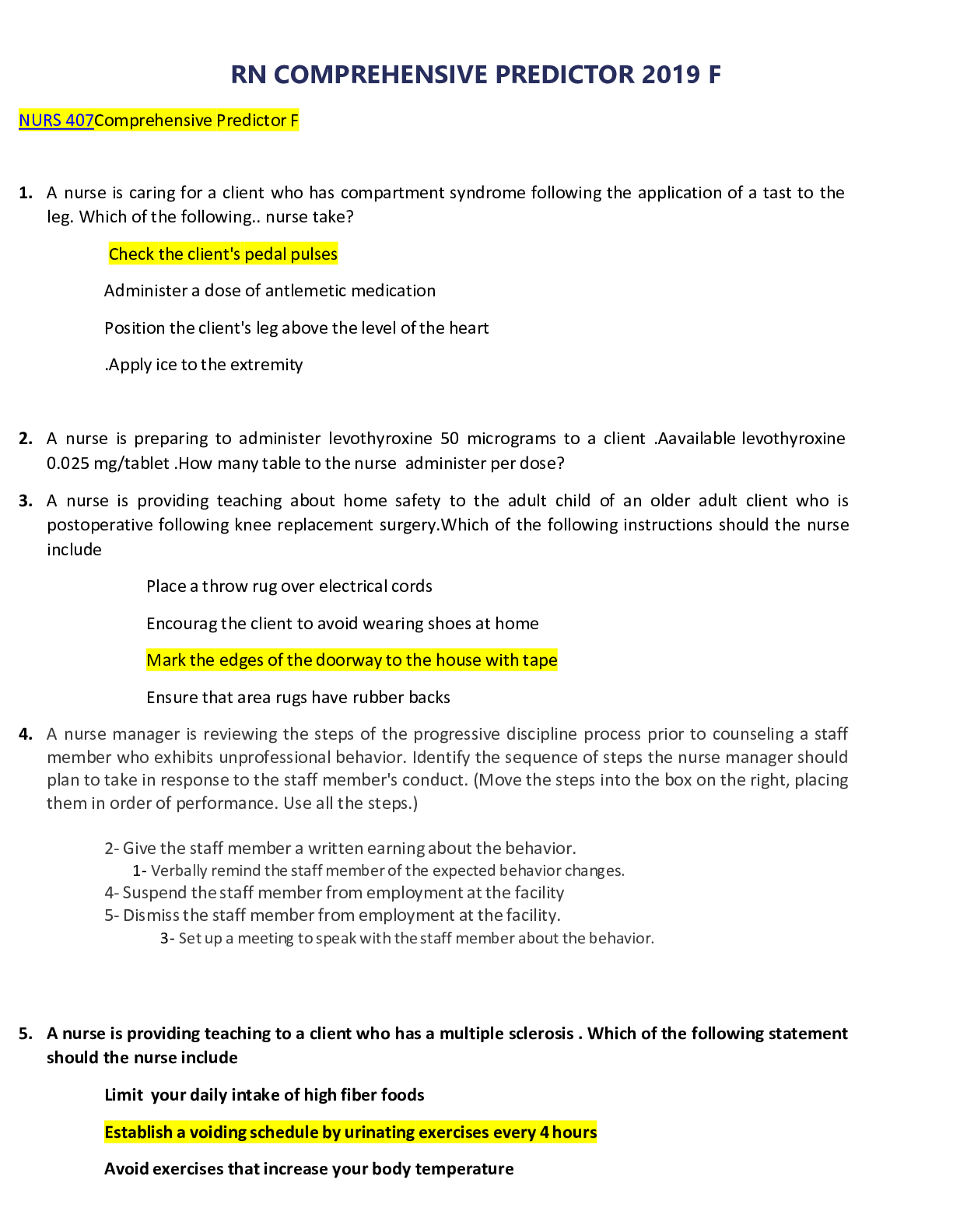 Preview image of RN COMPREHENSIVE PREDICTOR 2019 F document