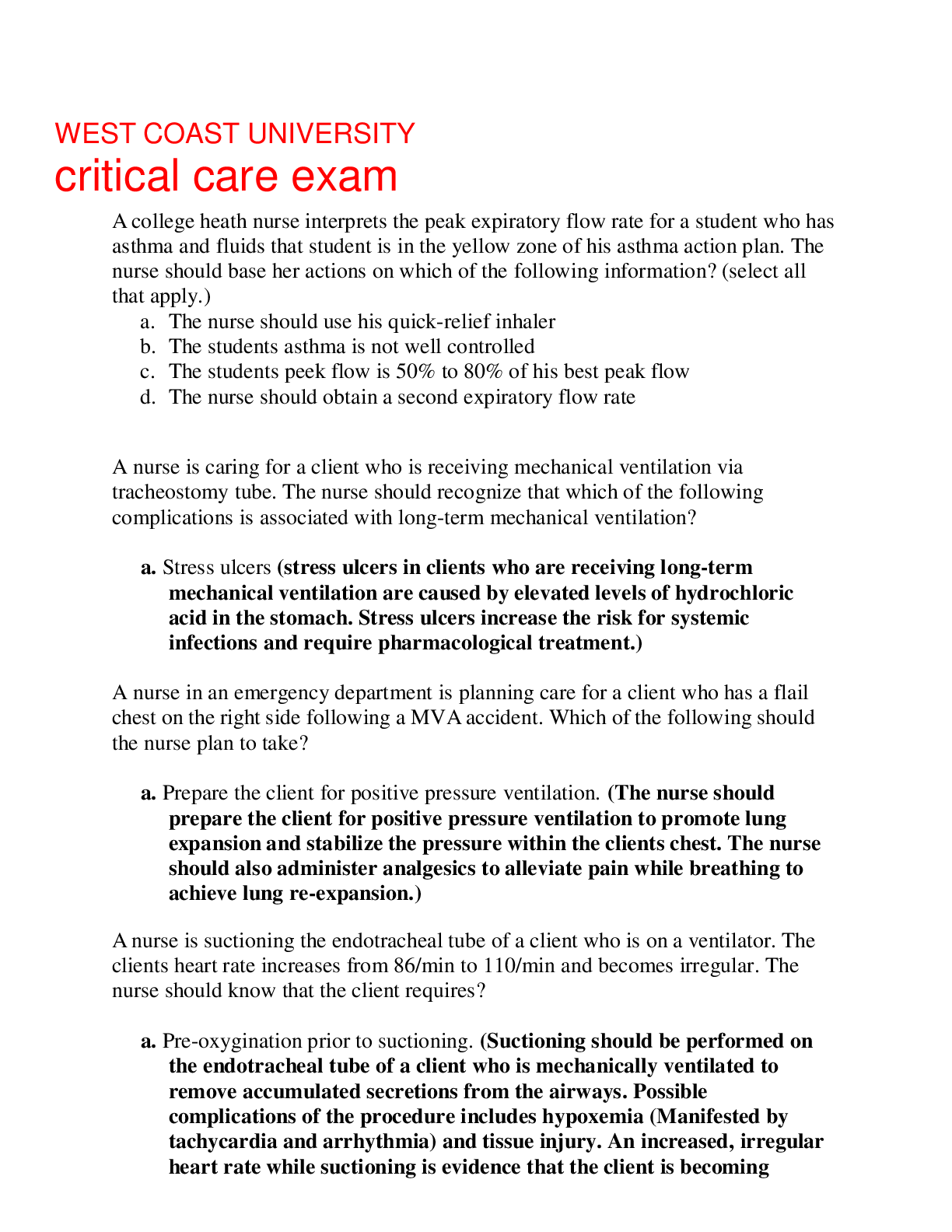 Preview image for hypoxic. In preparation for suctioning, and to prevent hypoxemia the client should be pre-oxyginated with a manual resusotator bag set at 100% oxygen)/RATED A