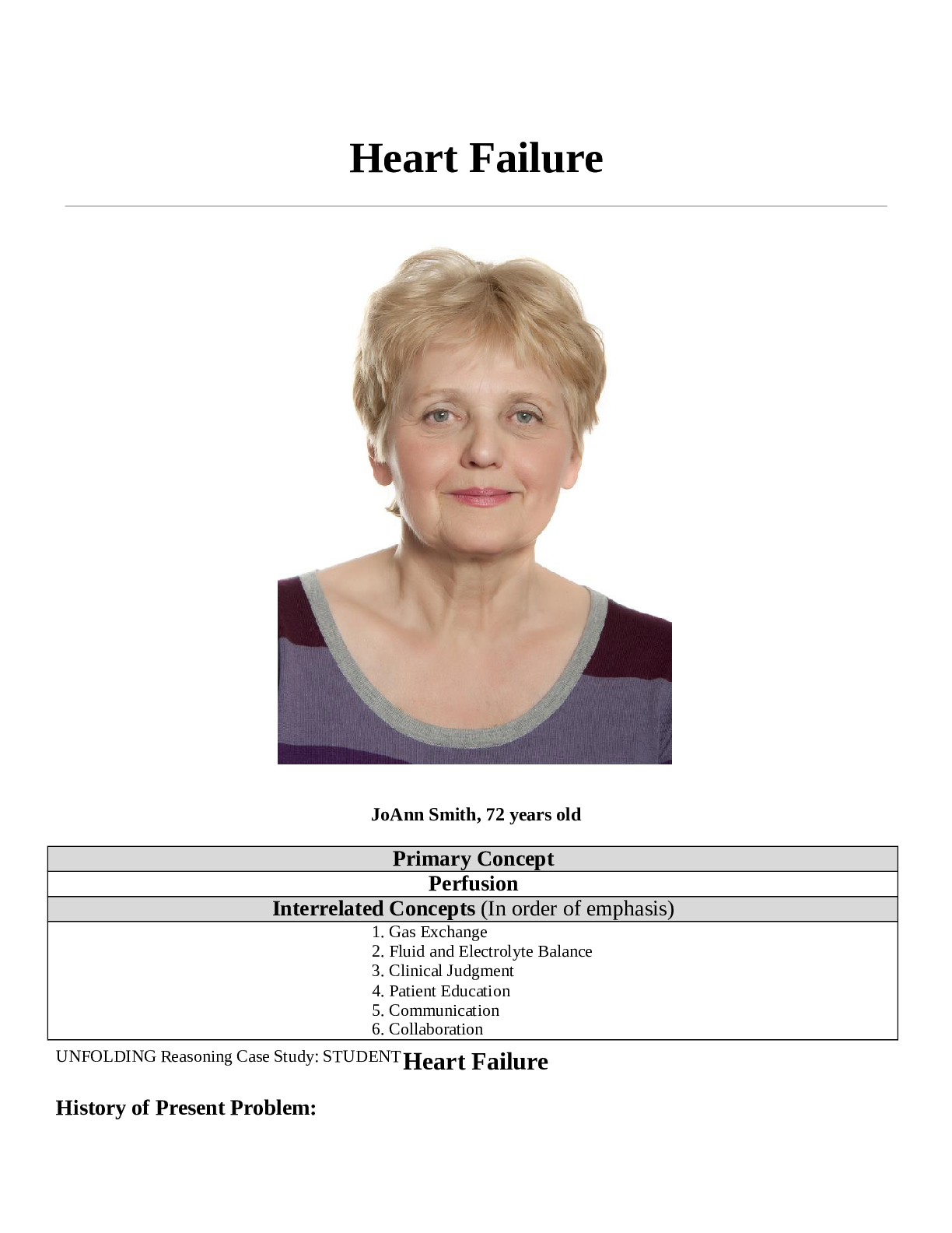Preview image for Case Study: Heart Failure, JoAnn Smith, 72 Years Old (Updated 2022/2023