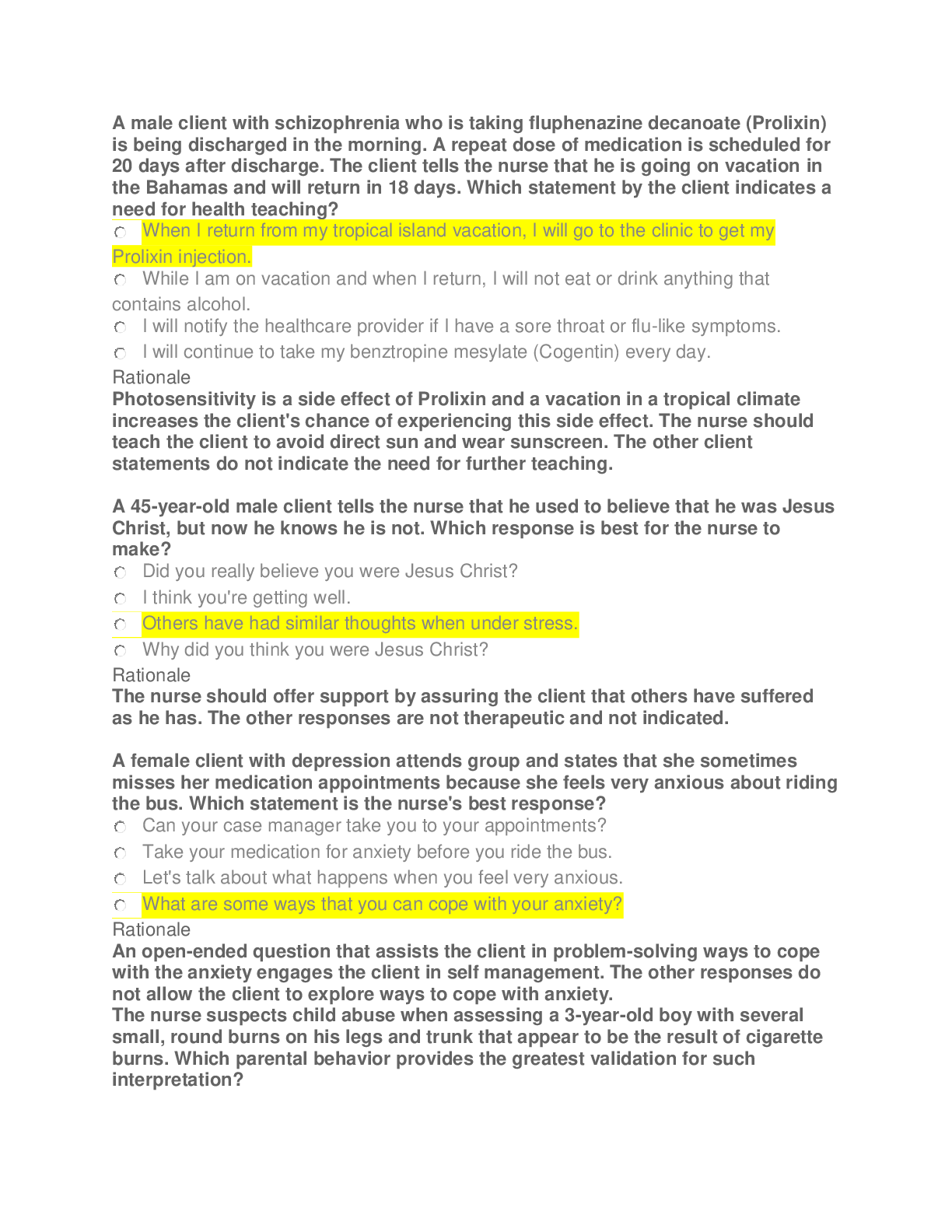 Preview image of HESI Practice Test 75 Preguntas 2021 document