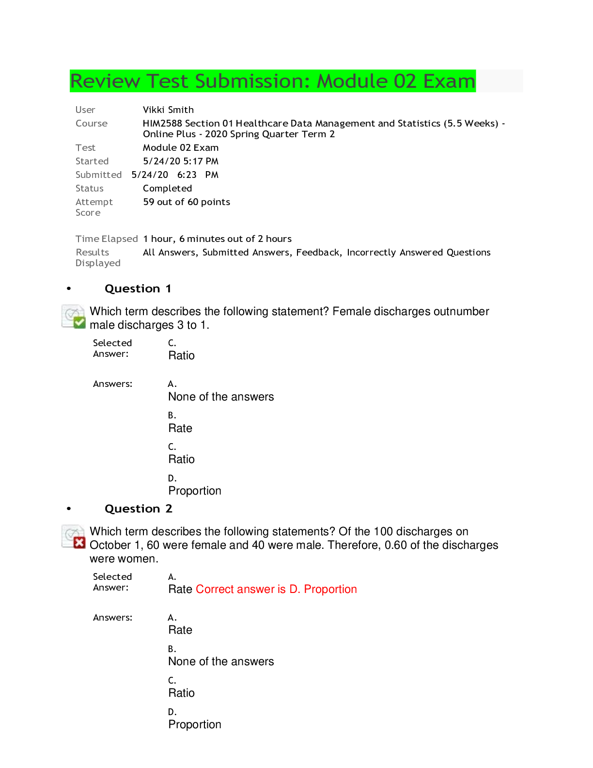 Preview image of him 2588 module 2 exam document