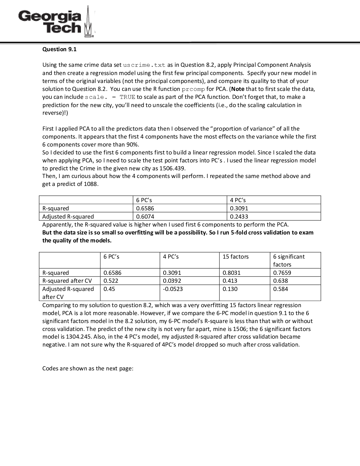 Preview of Georgia Institute Of TechnologyCS ISYE6501Xhomework 9.1