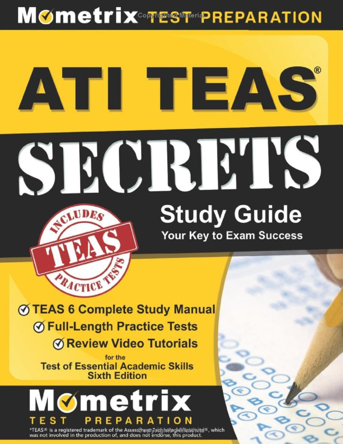 Recommended document preview for ATI TEAS® SECRETS, Study Guide, Your Key to Exam Success