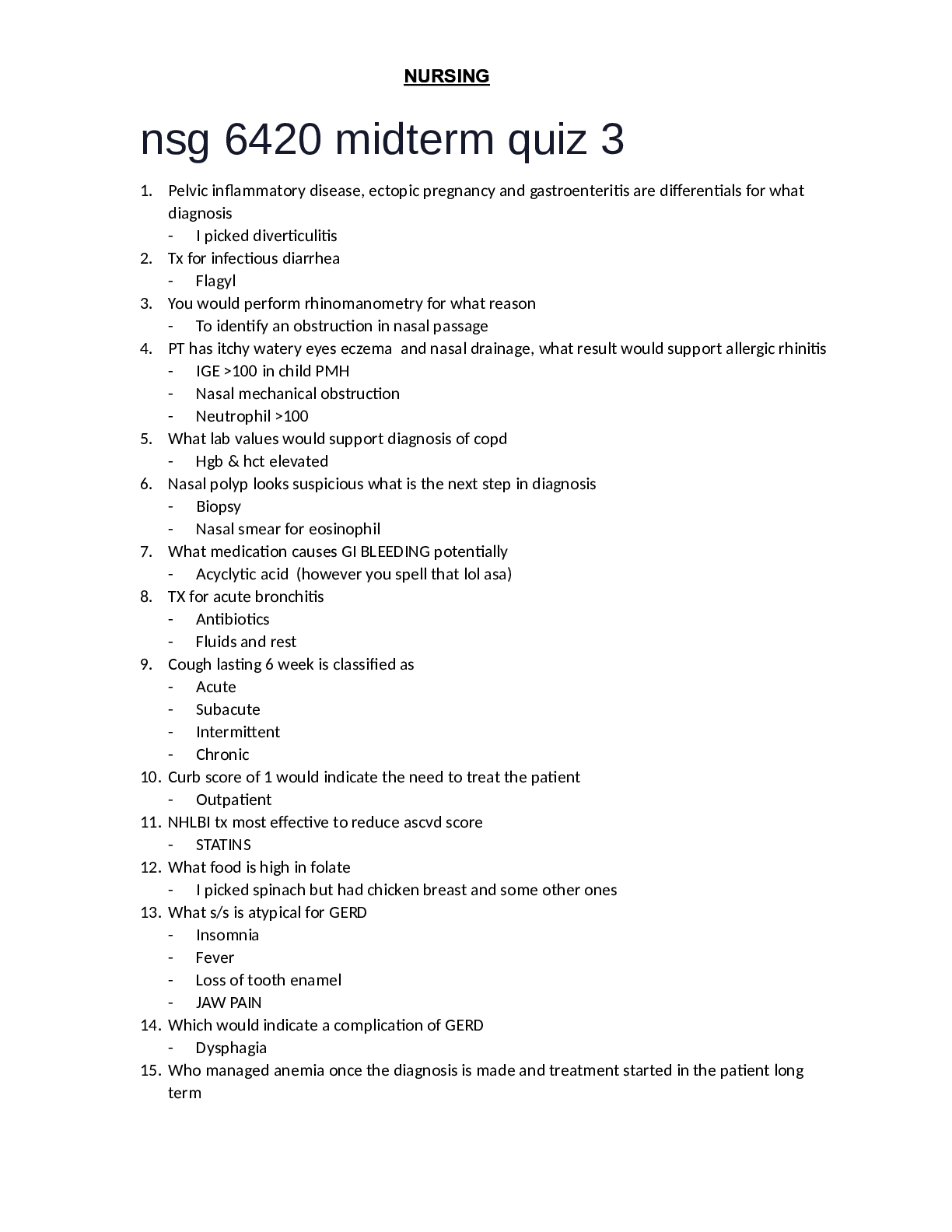 Preview image of nsg 6420 midterm quiz 3 document