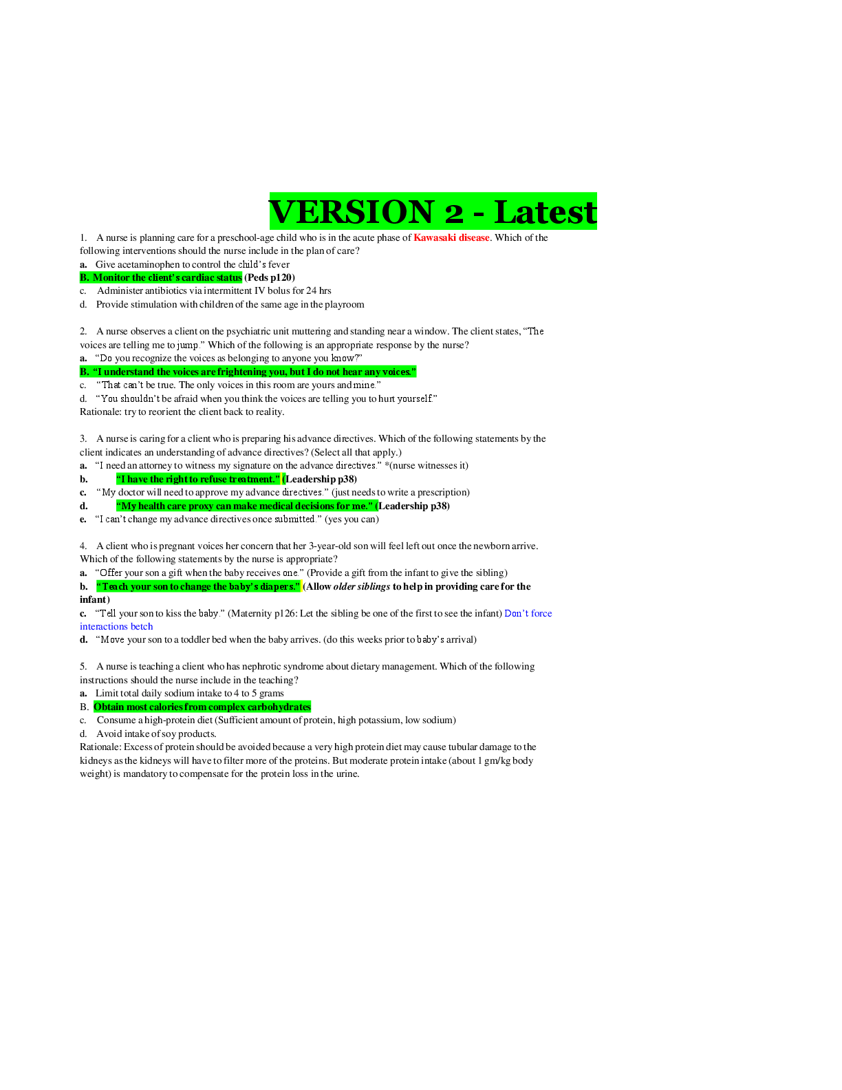 Preview of NURSING 493 Baluga PDF. Download for your A+ Grade.