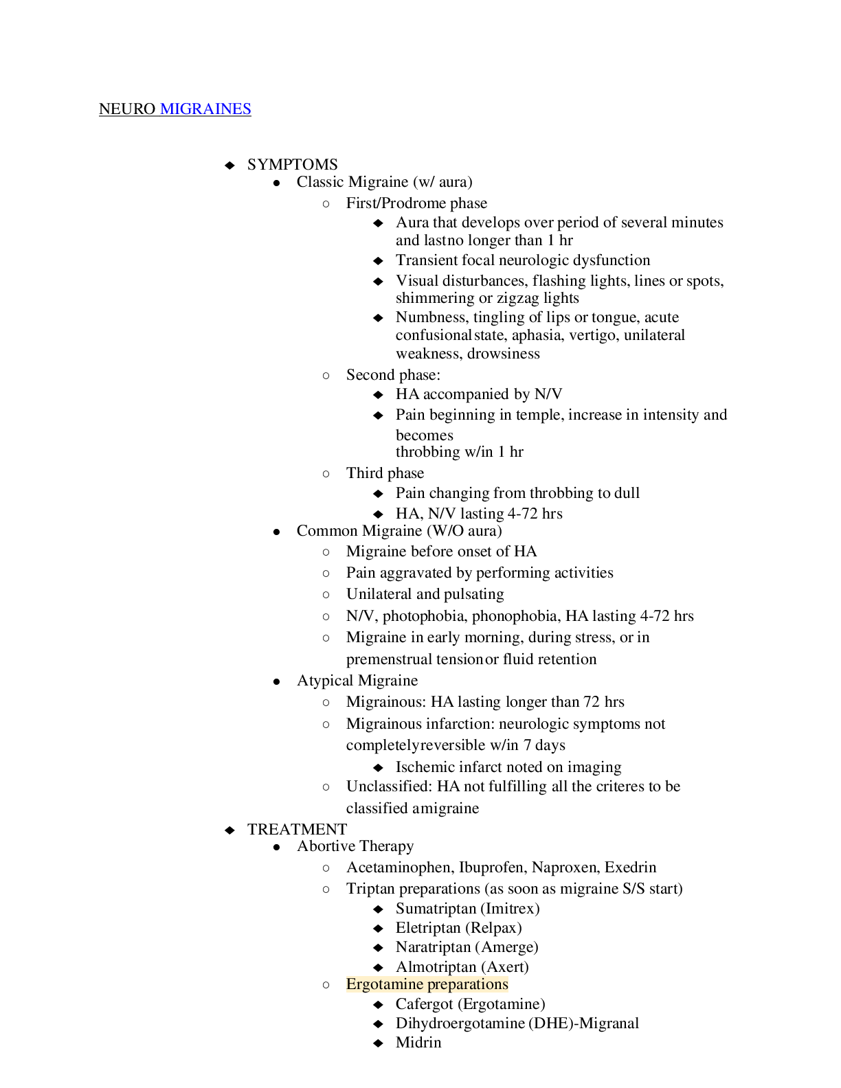 Preview image for NEURO MIGRAINES