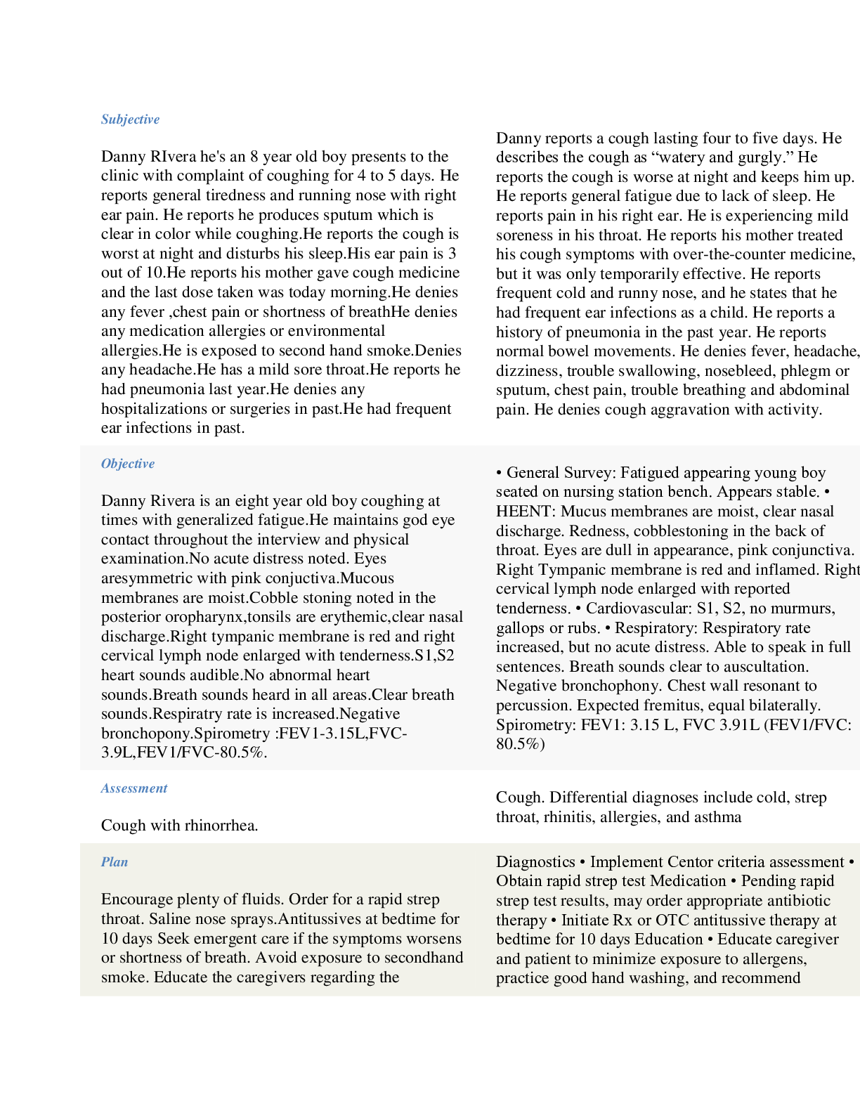 Preview image of NR 509 Pediatric Shadow Health Documentation document