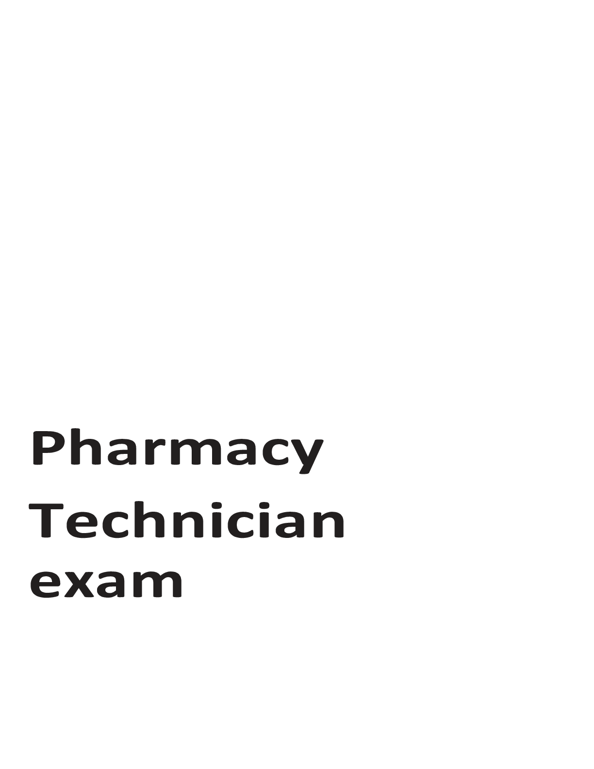 Preview image of Pharmacy Technician Test Bank (Comprehensive Guide) document