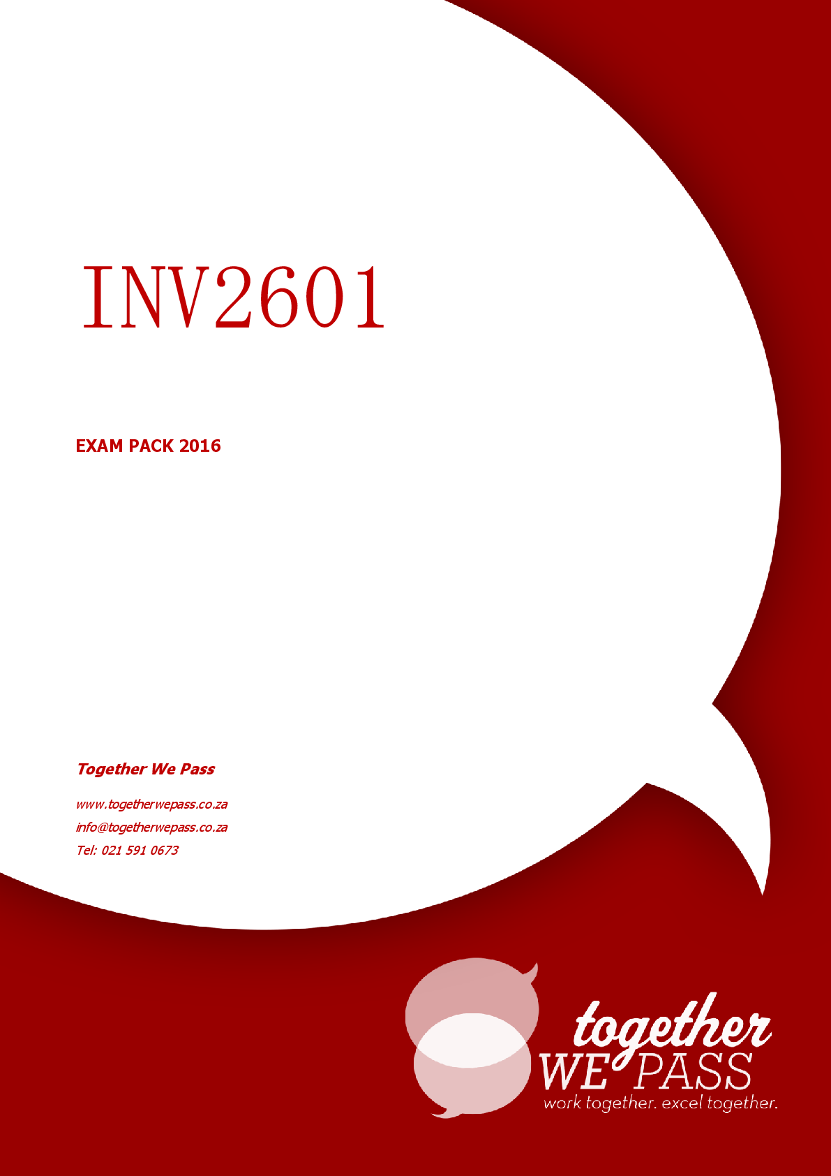 Recommended document preview for INV 2601 EXAM PACK