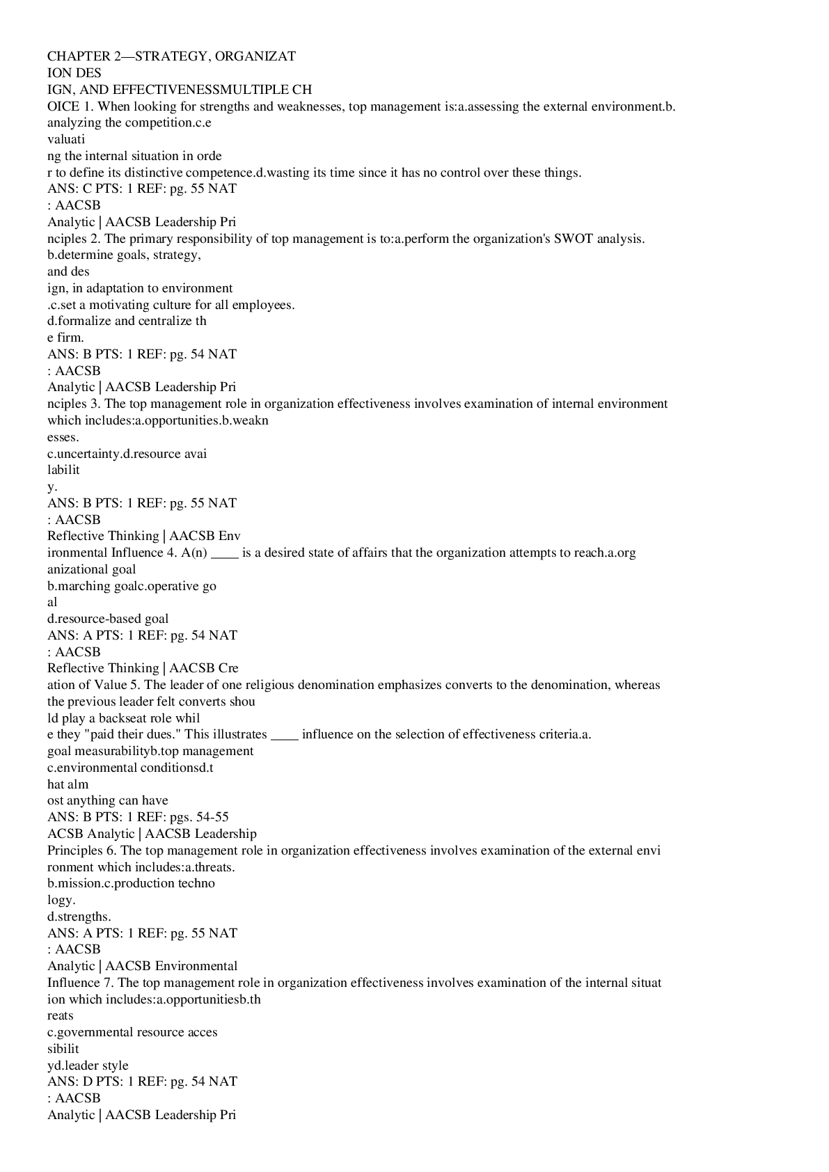 Preview image of [Solved] CHAPTER 2—STRATEGY, ORGANIZATION DESIGN, AND EFFECTIVENESS document