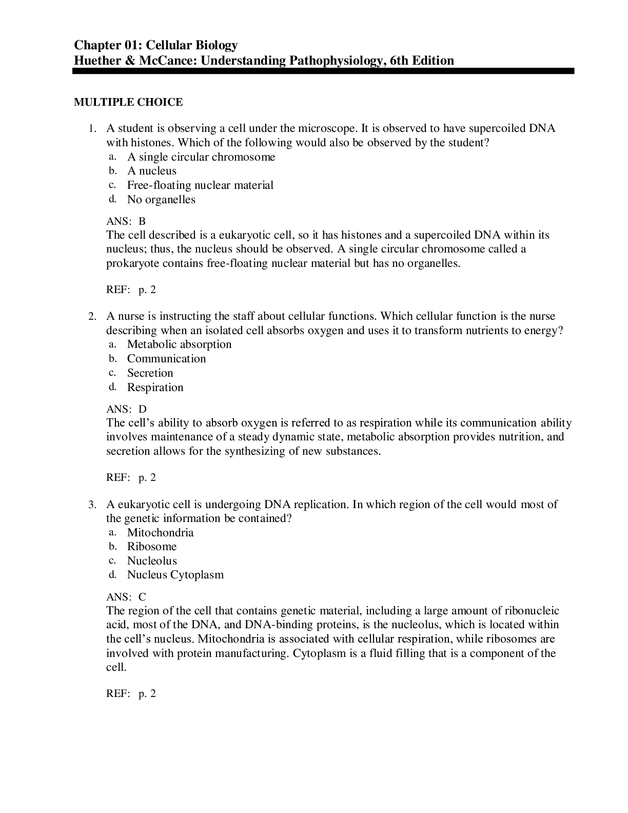 Preview image of Understanding Pathophysiology 6th Edition Huether Test Bank|Huether & McCance: Understanding Pathophysiology, 6th Edition (complete A+ guide) document