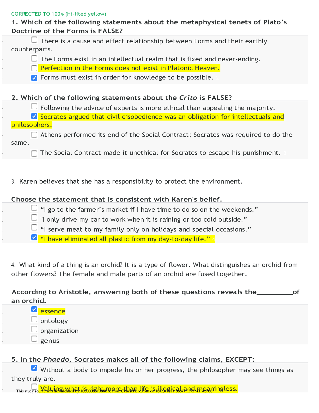 Preview image for Sophia - Ancient Greek Philosophers - Unit 1 Milestone 1. Questions With 100% Correct Answers (Latest Update)