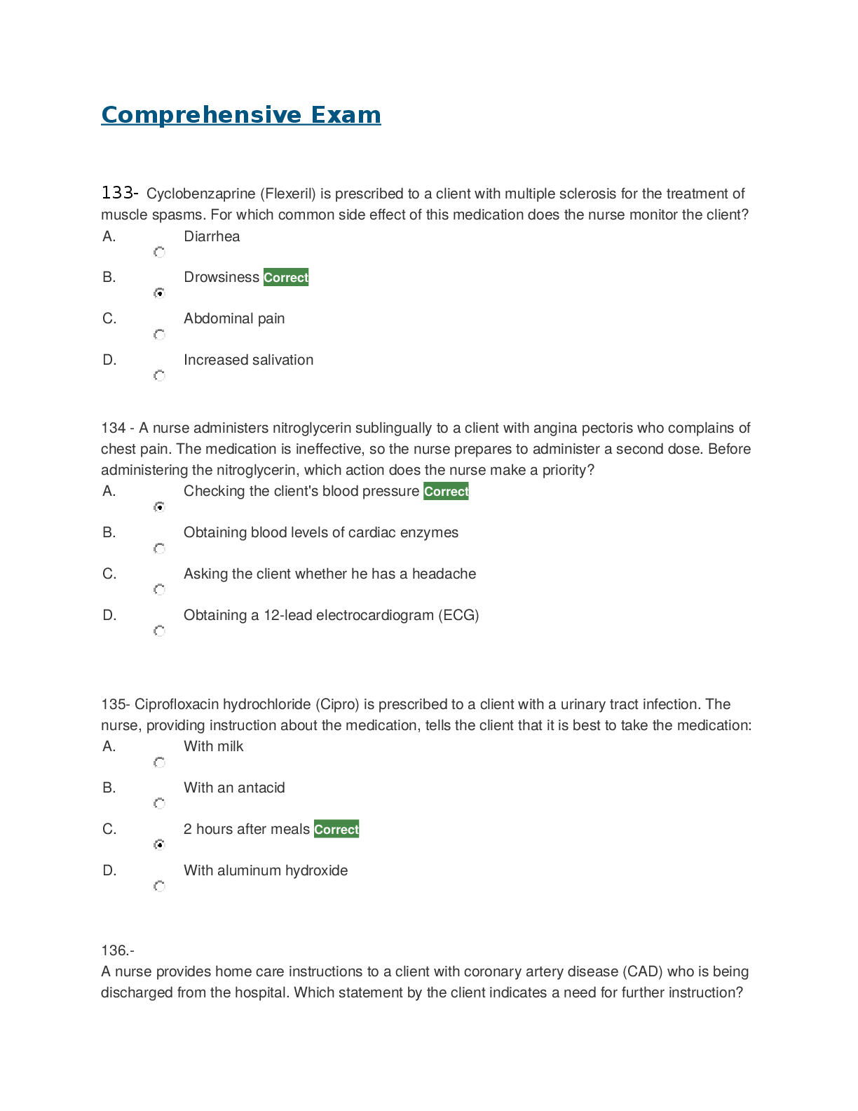 HESI Exit Comprehensive Exam_Hesi-exit-exam | Complete answers