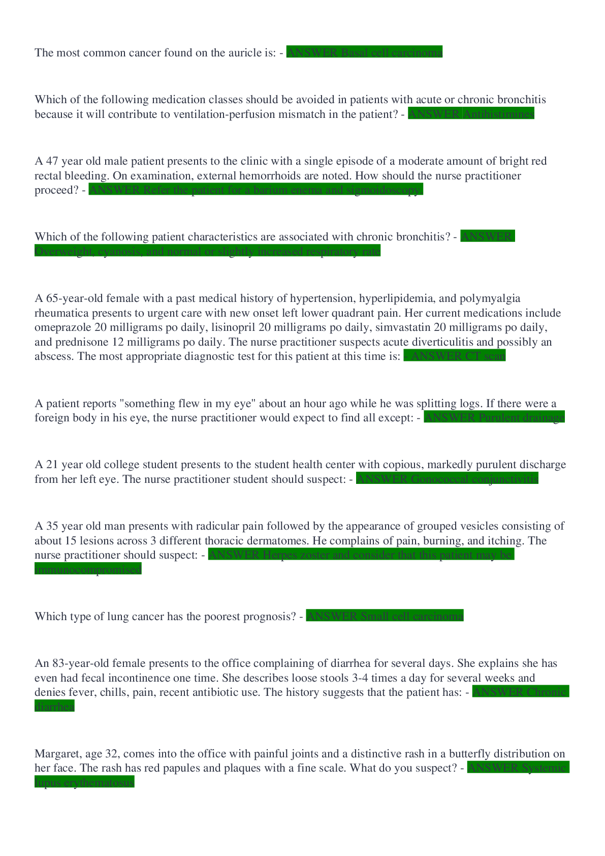 Preview image of 6531 midterm review 2022  with complete solutions document