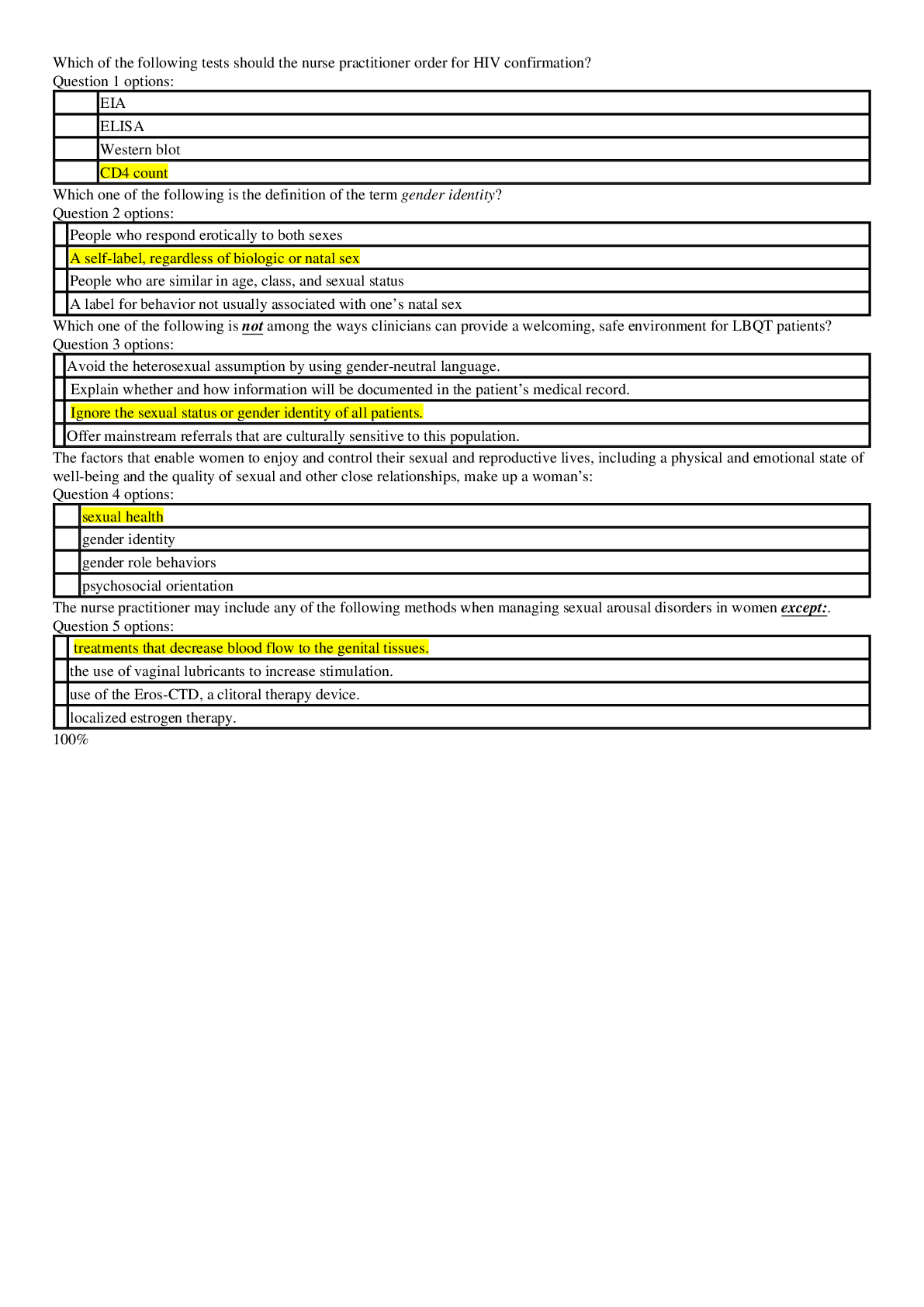 Preview image of NSG 6430 Week 8 Knowledge Check-Question and Answers document